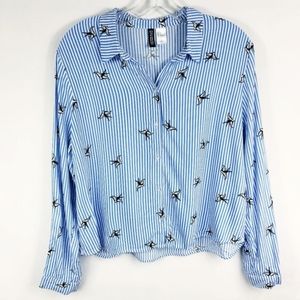 HM divided blue bird top